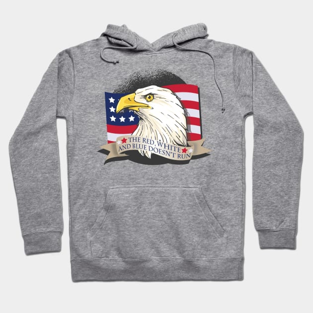 Patriotic American Eagle Quote Hoodie by BamBam